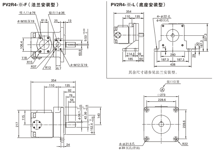 <a  target='_blank'><u>油研葉片泵</u></a>PV2R4-136、153、184、200、237尺寸